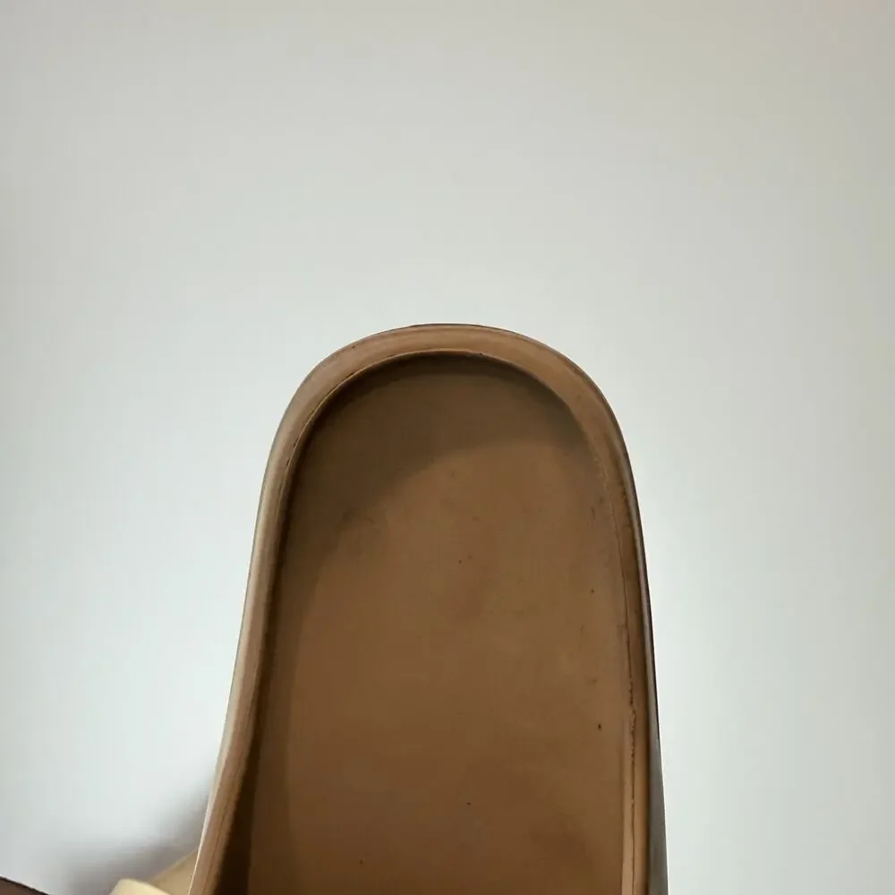Adidas Yeezy Slide Pure Ochre Mens Size 9.5 Sandal Slip On Bone Beige Tan Foam